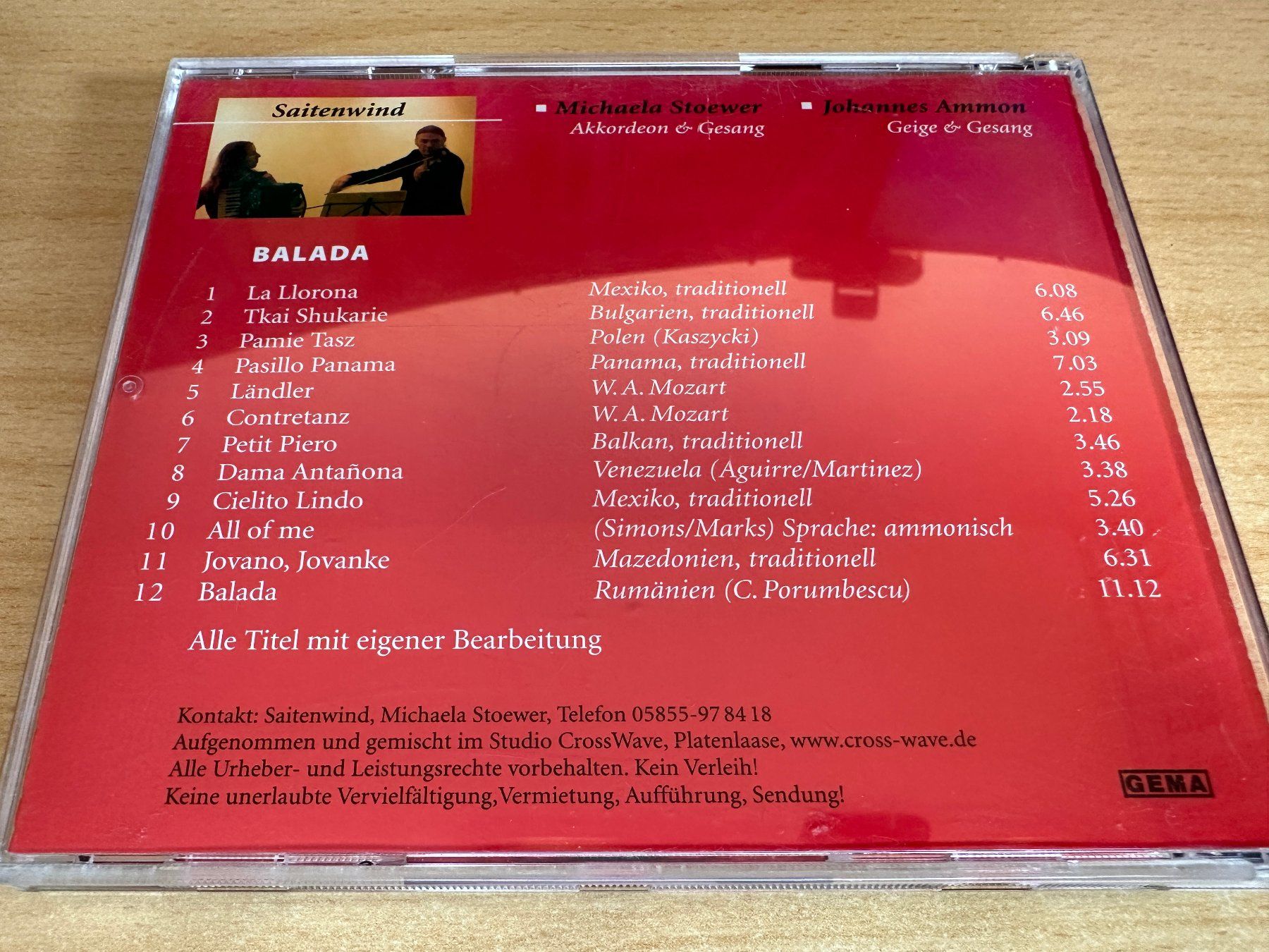 CD: Saitenwind - Balada – Usato da Rikon im Tösstal venduto da Alpenmutz 1