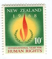 Briefmarke "Menschenrechte". Neuseeland
