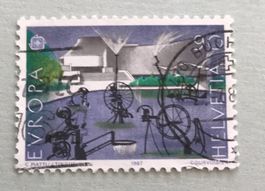 Nr.749 mit Stempel  Europa – Moderne Architektur 1987   