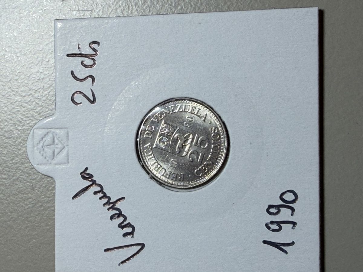 Alle Münzen: Venezuela - 25 centimes - 1990 – Gebraucht aus Payerne von Mike1682