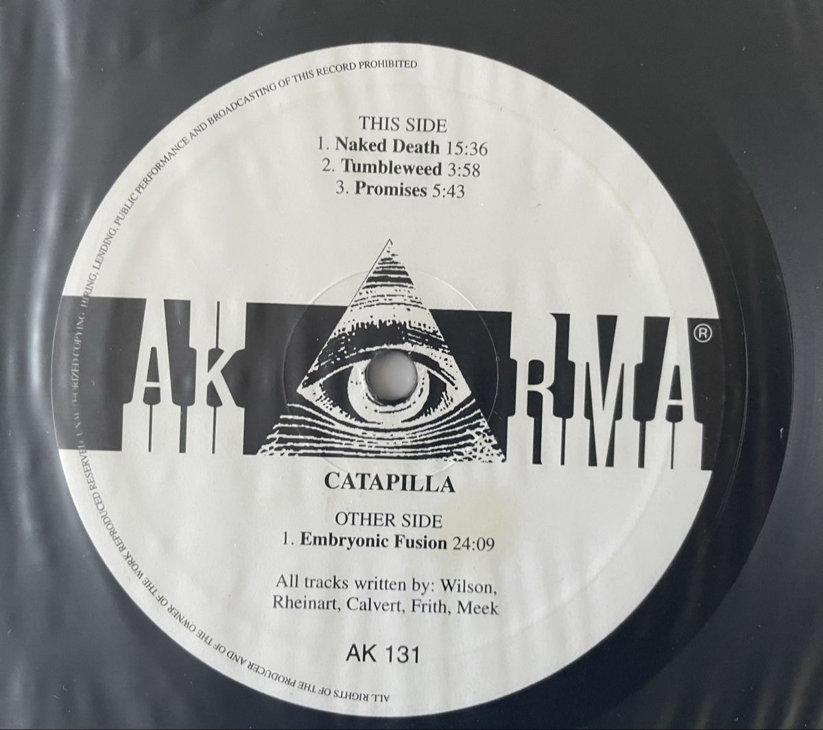 Dischi in vinile: Catapilla - same - AKARMA - Vinyl LP – Usato da Olten venduto da Bluespapst 3