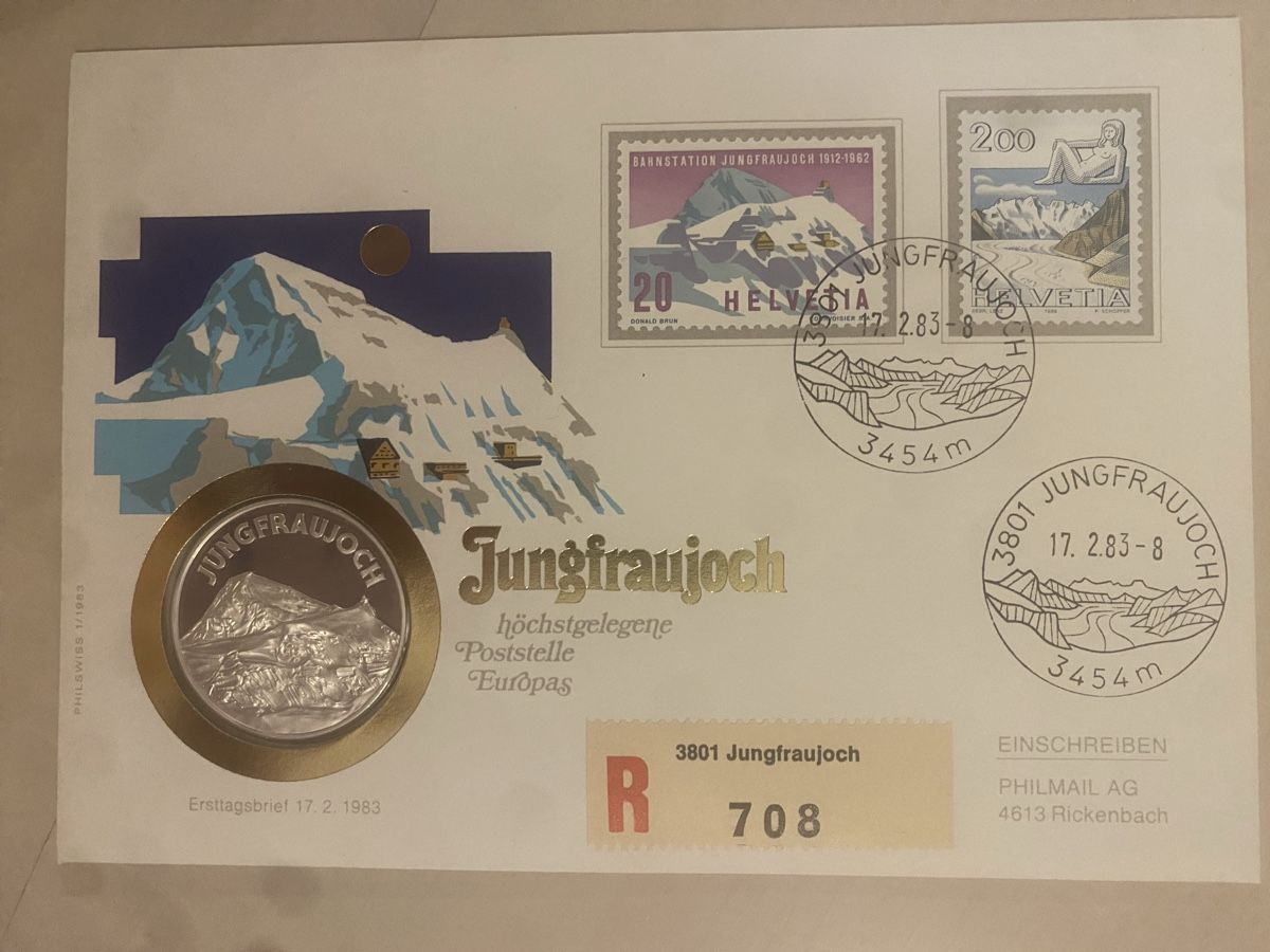 Medaglie: Numisbrief Jungfraujoch Silber – Nuovo (secondo la descrizione) da Muralto venduto da Alex1912