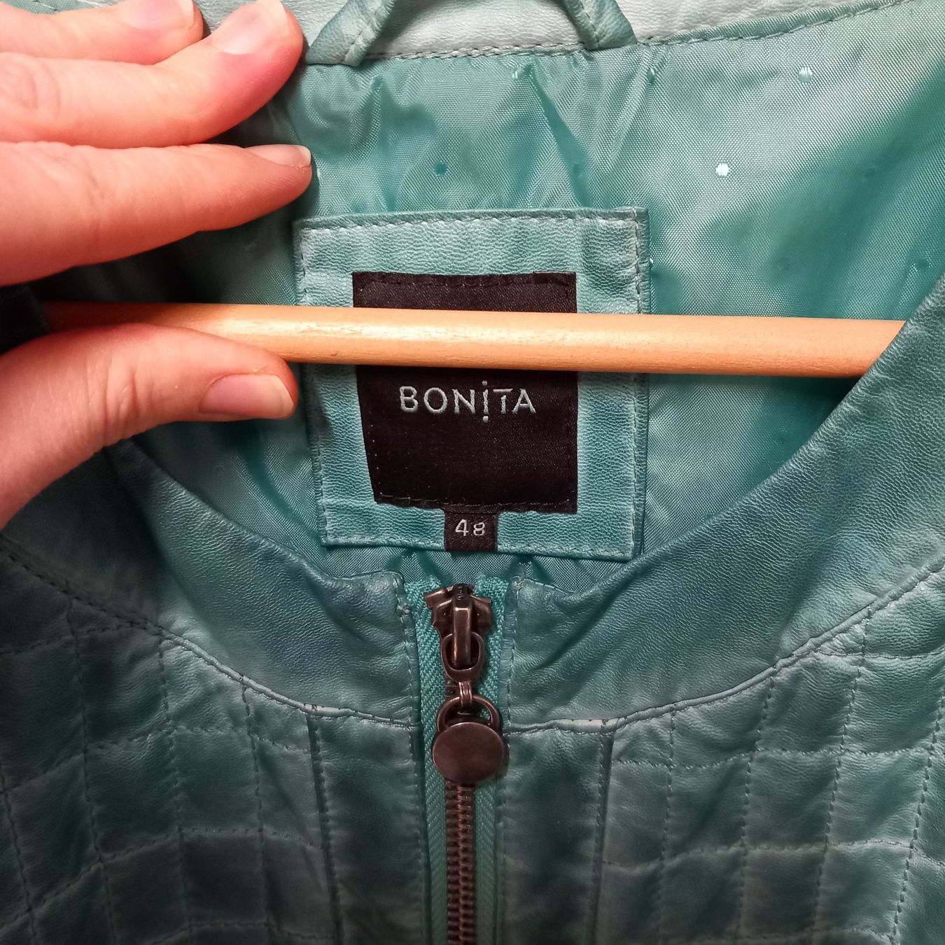 Bonita Giacche: Kunstlederjacke Bonita Gr.48 türkis – Usato da Gwatt (Thun) venduto da umwelt-brocki 4
