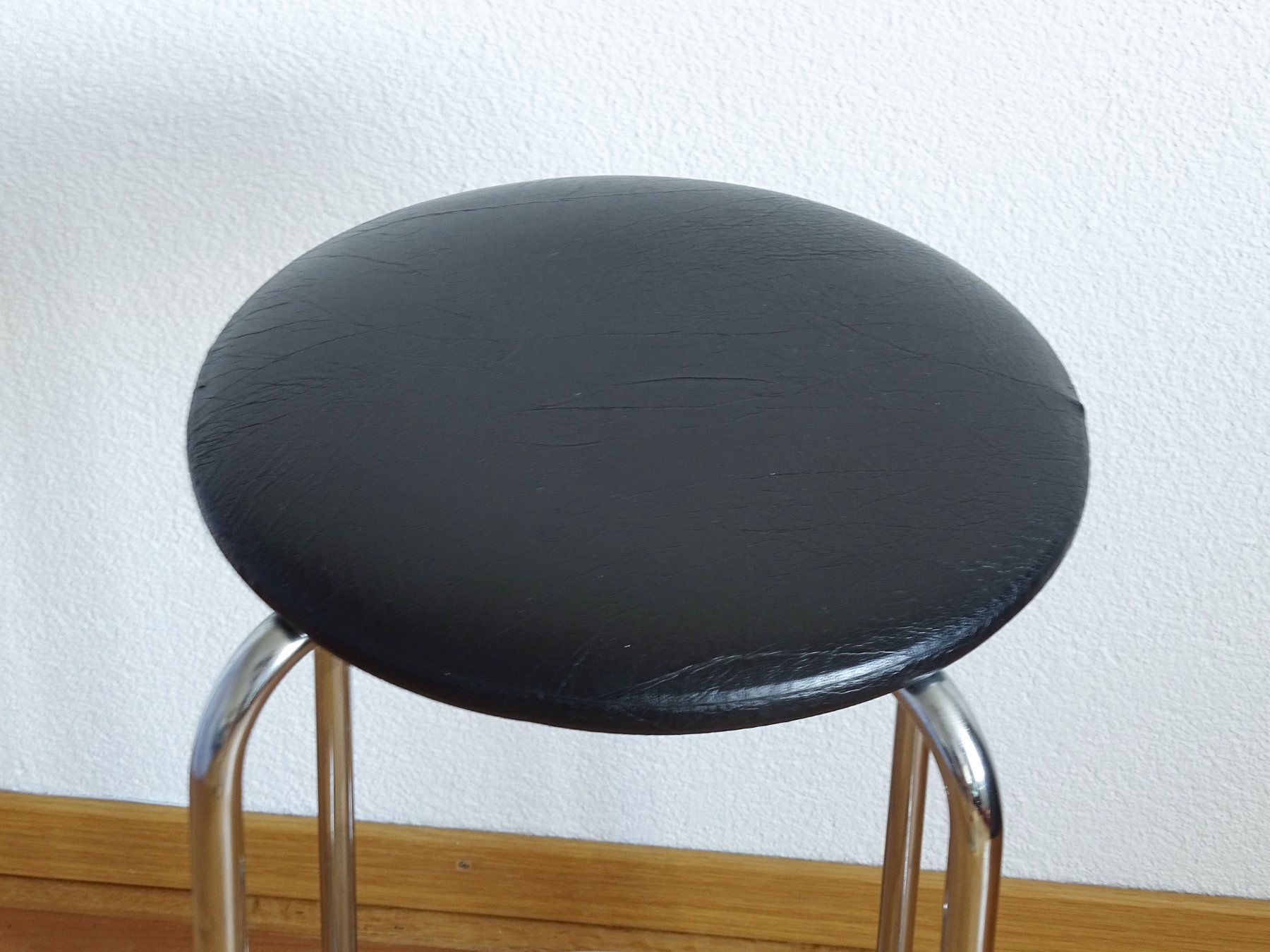 Sgabelli: Vintage Hocker Chrom rund schwarz – Usato da Solothurn venduto da hli_n69n 5