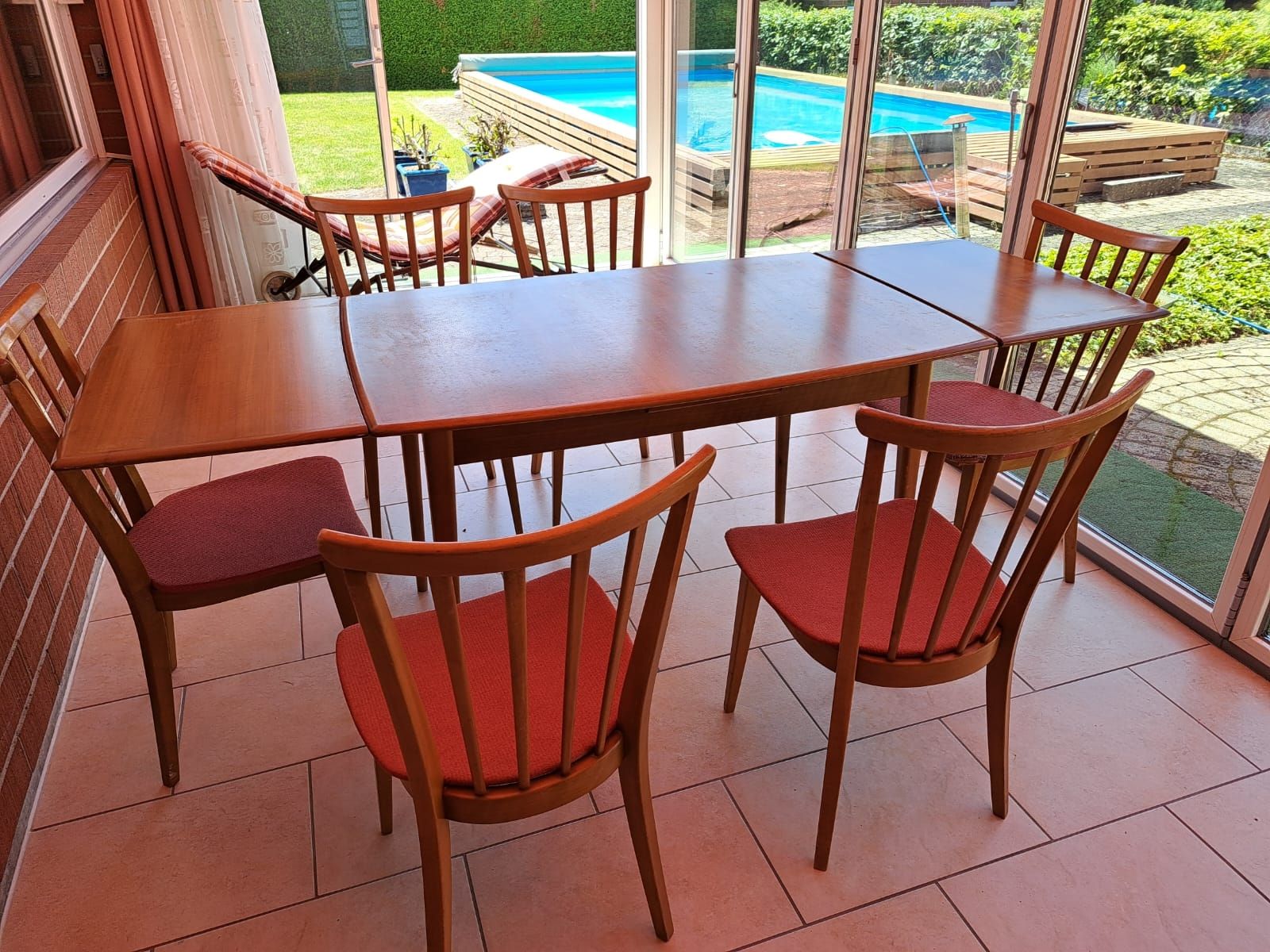 Tavoli: Teak  Ausziehtisch Esstischmit 6 Stühle – Usato da Zwingen venduto da inf_2blh 4
