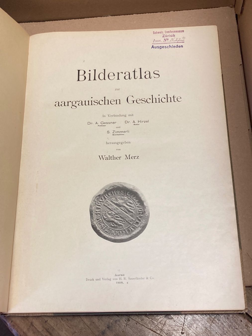 Libri: 1908 Bilderatlas Aargauische Geschichte – Usato da Bern venduto da Jwpm66 1