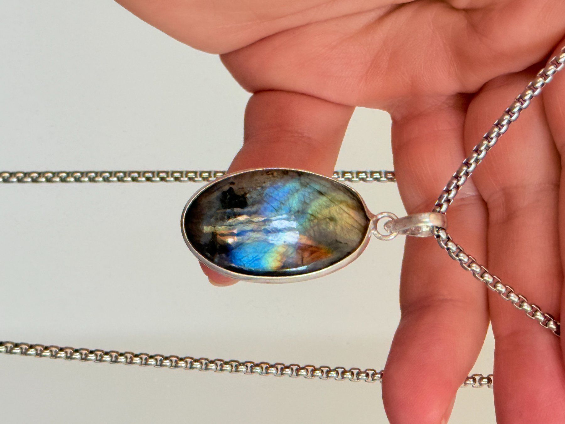 Catenine: Collier avec Labradorite – Nuovo e nell'imballaggio originale da Genève venduto da AWWA 7