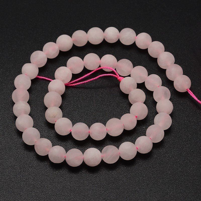 Perlen (unechte): Rosenquarz Perlen 4mm   matt  1 Strang – Neu (gemäss Beschreibung) aus Alpnachstad von perlengaby 1