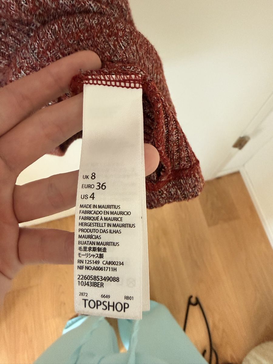 Topshop Robes: BURGUNDERROTES STRICKKLEID / Gr. 36 – D'occasion à Wetzikon ZH par Carmensreplay 2