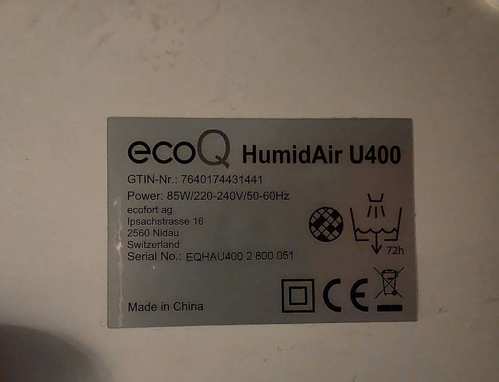 Humidificateur Ecofort EcoQ U400 (Gebraucht) in Ferpicloz für CHF 50 ...
