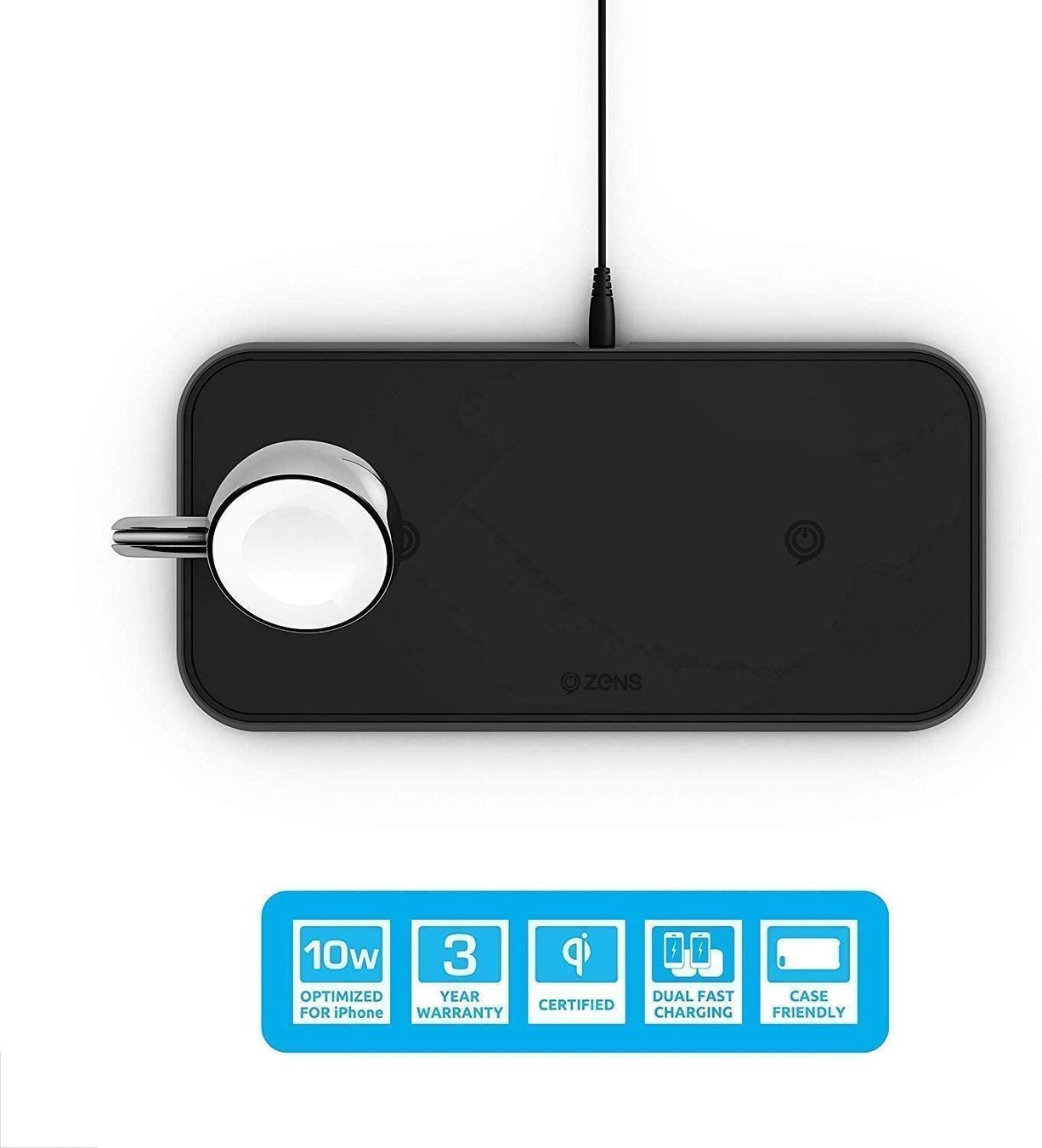Apple Caricabatterie: Zens 3in1 Wireless Qi-Ladegerät Charger – Nuovo (secondo la descrizione) da Weinfelden venduto da SEYBOY 4