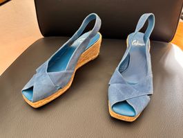 Castañer Sandalen Wildleder blau 38,5 top SALE ab 1.- CHF