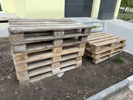 9 Stk Pallets, Wooden Transport Pallets