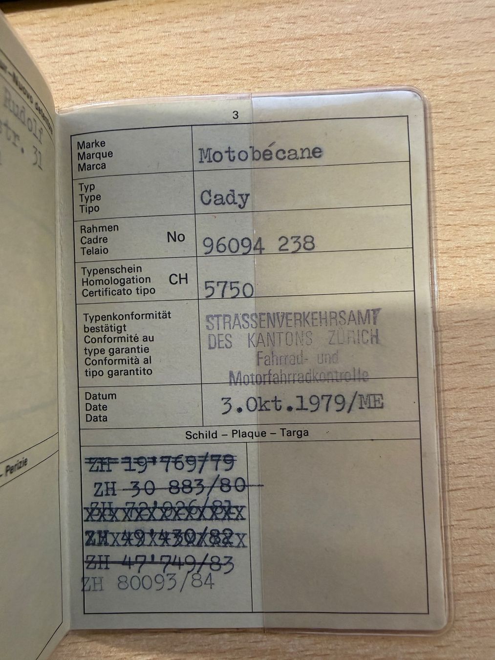 MBK Ciclomotori: Motobecane Cady Rahmen CH – Usato da Hallau venduto da mofaplus 7