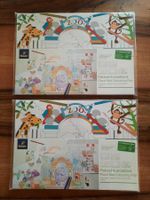 NEU - Tchibo Platzset Ausmalblock Zoo, 2 Stück - NEU