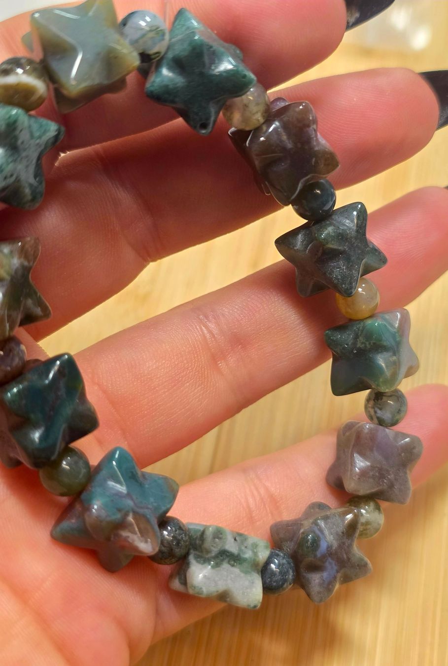 Mineralien & Heilsteine: Moosachat - OJ Merkaba Armband – Neu und originalverpackt aus Matzingen von Shay_Crystalz 1