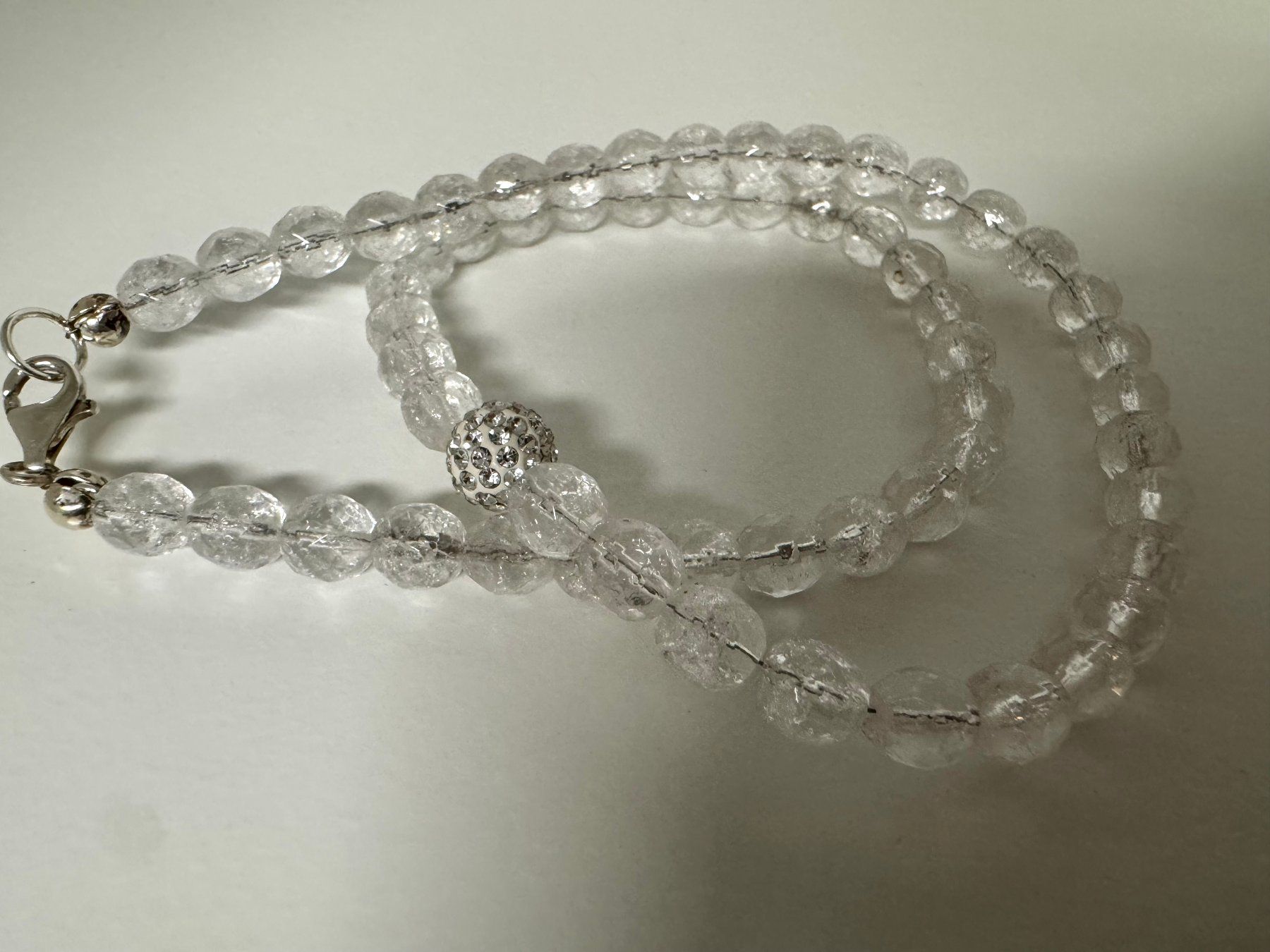 Catenine: Halskette Böhmische- Glasperlen, Strass-Kugel. – Nuovo (secondo la descrizione) da Biberist venduto da tl-schmuck 1