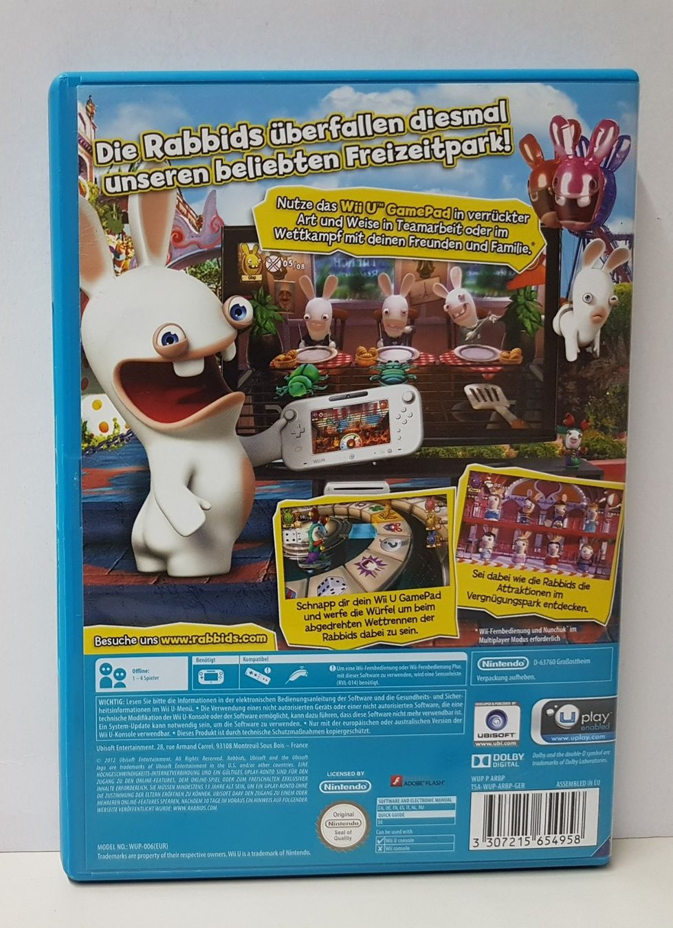 Nintendo Giochi: Rabbids Land  Rabbids überfallen Freizeitpark  Wii U – Usato da Schüpfheim venduto da Games_Spielkonsolen 2
