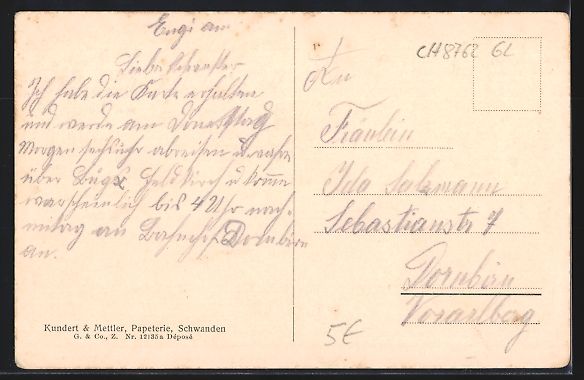 Cartoline postali: Schwanden /GL, Ortsansicht mit Brücke u – Usato da Berlin venduto da bartko-reher 1
