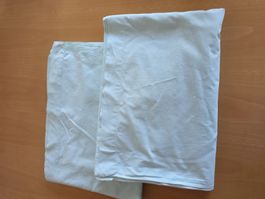 2 Stück Leintücher, Farbe mint, 100% Baumwolle, gekämmt 