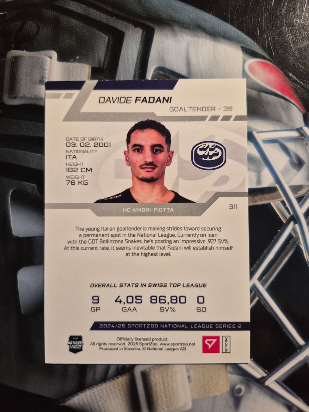 Davide Fadani HC Ambri Piotta Sportzoo 2024/25 (Gebraucht) in Treiten ...