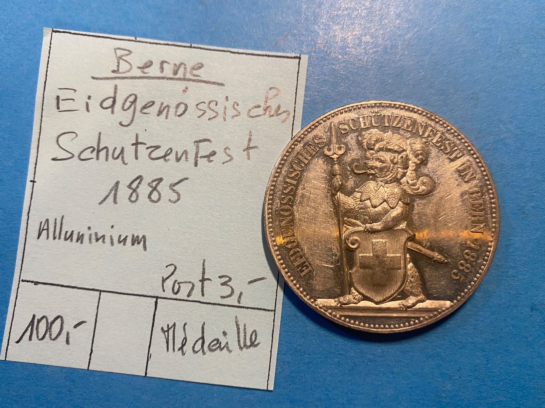 Medaglie: BERNE : EIDGENOSSISCHES SCHUTZENFEST 1885 – Usato da genève venduto da GEnumist