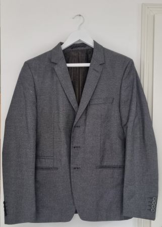Zara Men Herren Sakko/Blazer/Jacke, Grau, Grösse 52