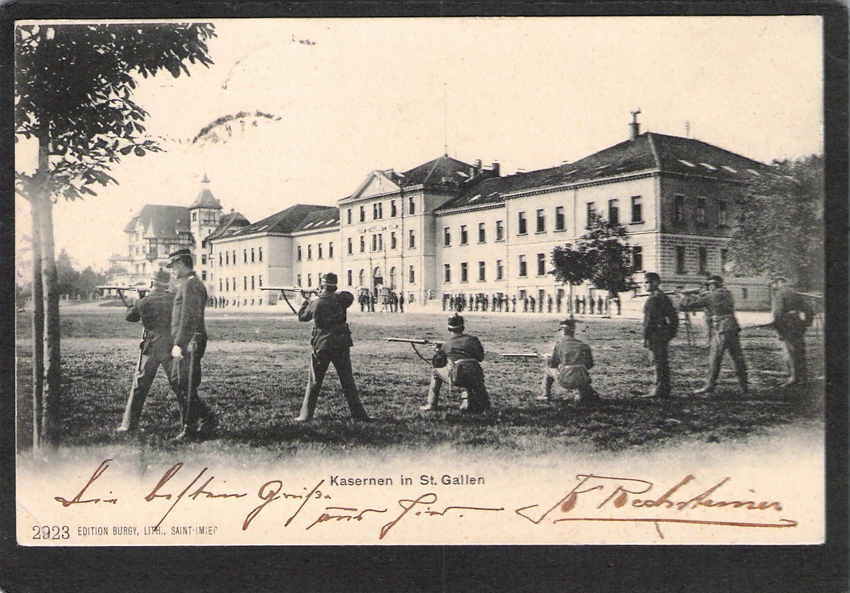 Cartoline postali: -Kasernen St. Gallen , 1903 – Usato da Reichenburg venduto da Pipo-67