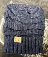 C.C Grosse gerippte Strickmütze, dick, weich