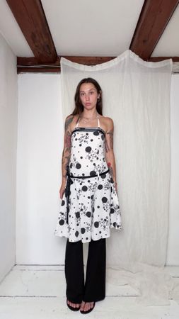 Summer Dress Halter Neck Polka Dot Print