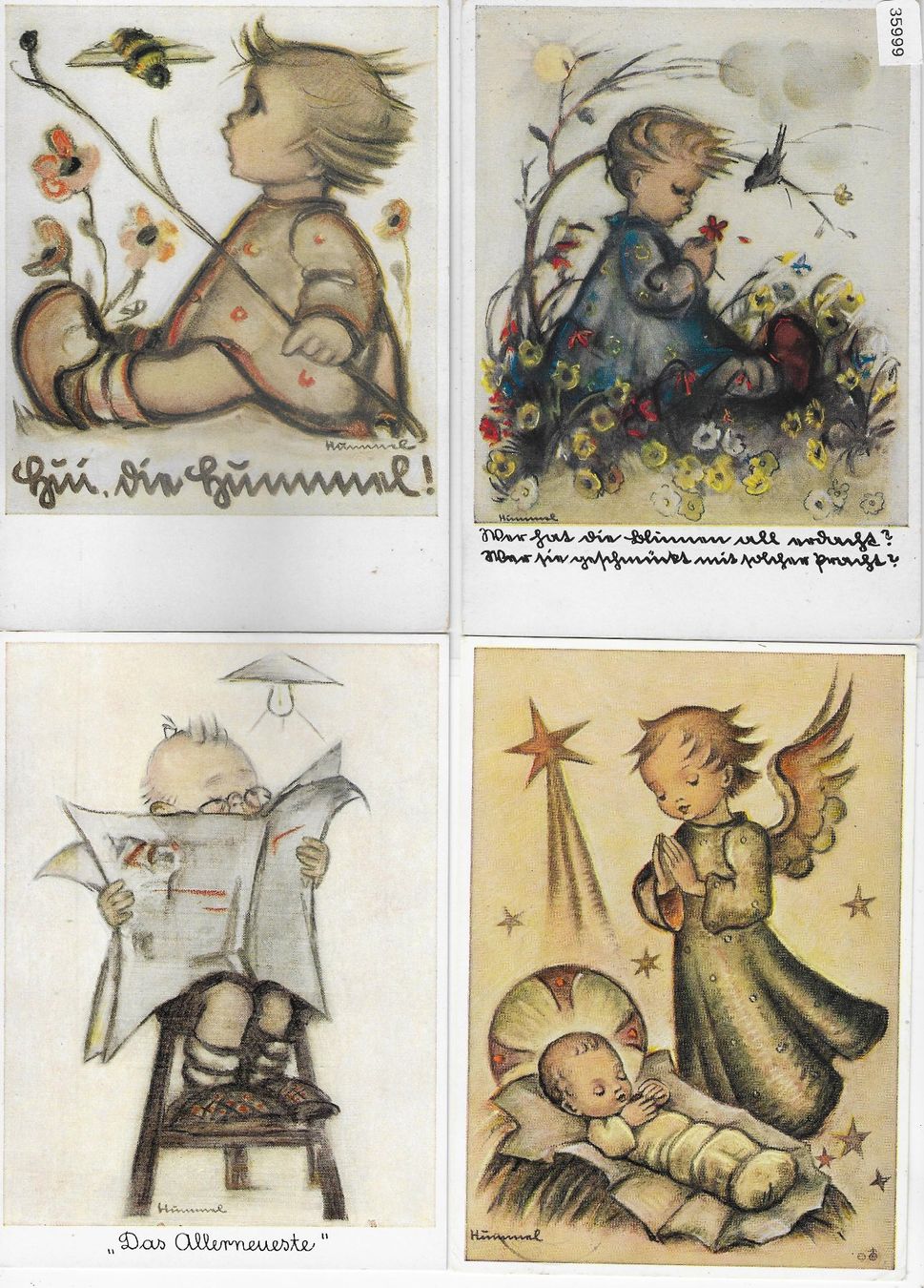Cartoline postali: 4 AK B. Hummel – Usato da Ettingen venduto da Kartenplanet