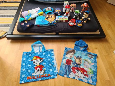 Paw Patrol Set, Plüschtiere, Badetücher, Caps, Mütze, Poncho