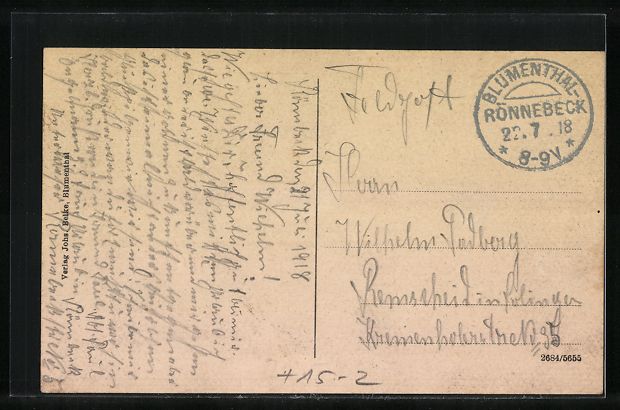 Foto & Poster: Blumenthal i. Hann., Ein Zeppelin schweb – Usato da Berlin venduto da bartko-reher 1