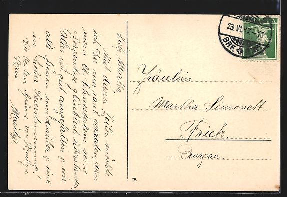 Cartoline postali: AK Basel, Ansicht der Musikschule, 1917 – Usato da Berlin venduto da bartko-reher 1
