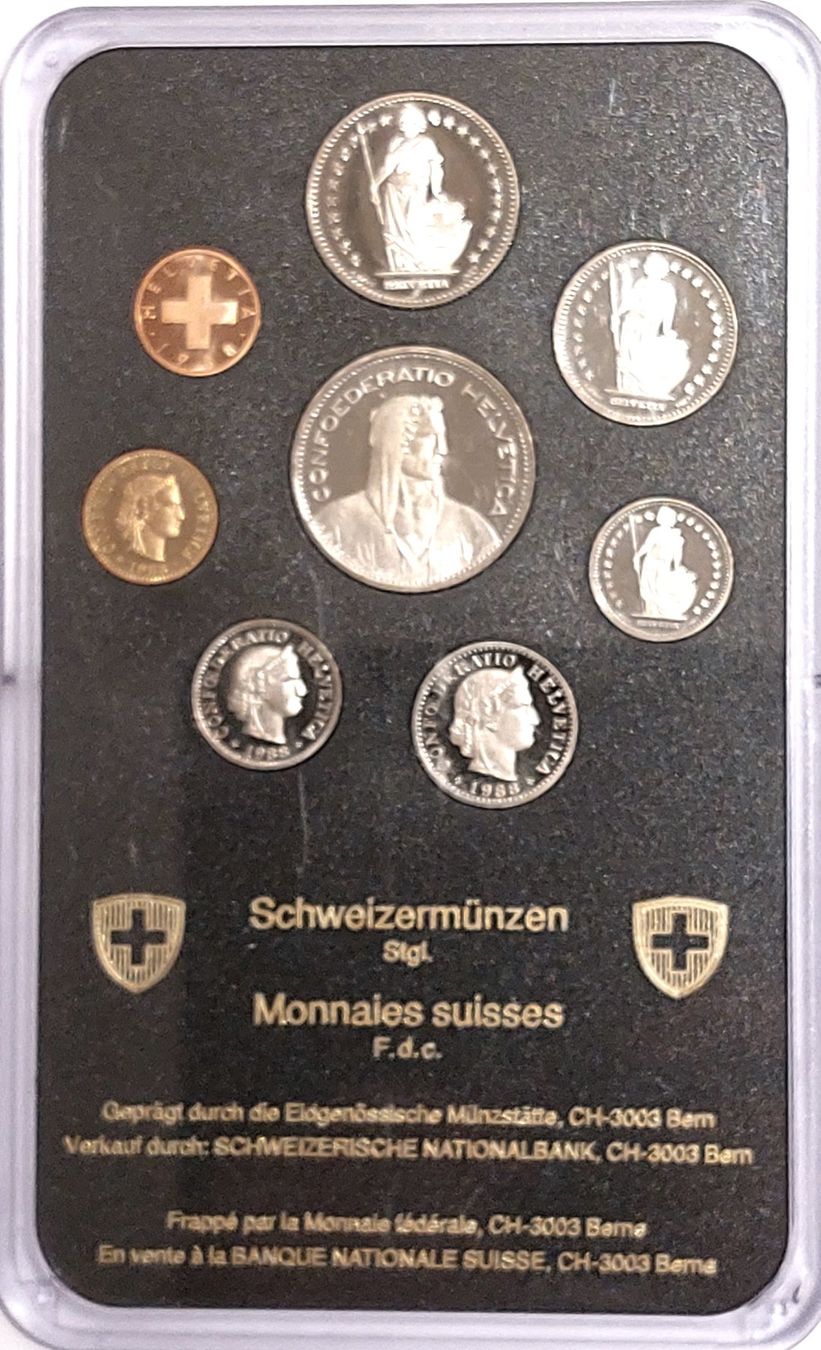 Tutti le monete: Münzsatz Schweiz 1988 stgl. – Nuovo (secondo la descrizione) da Arch venduto da coinsandmore 1