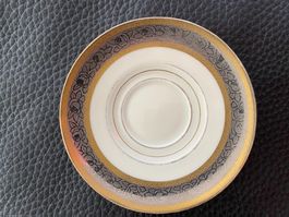 Unterteller antik mit Goldrand, Vintage