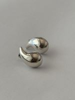 Ohrstecker Tropfenform 950 Silber guter Zustand