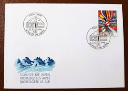 FDC 1992 Sonderausgabe Schützt die Alpen