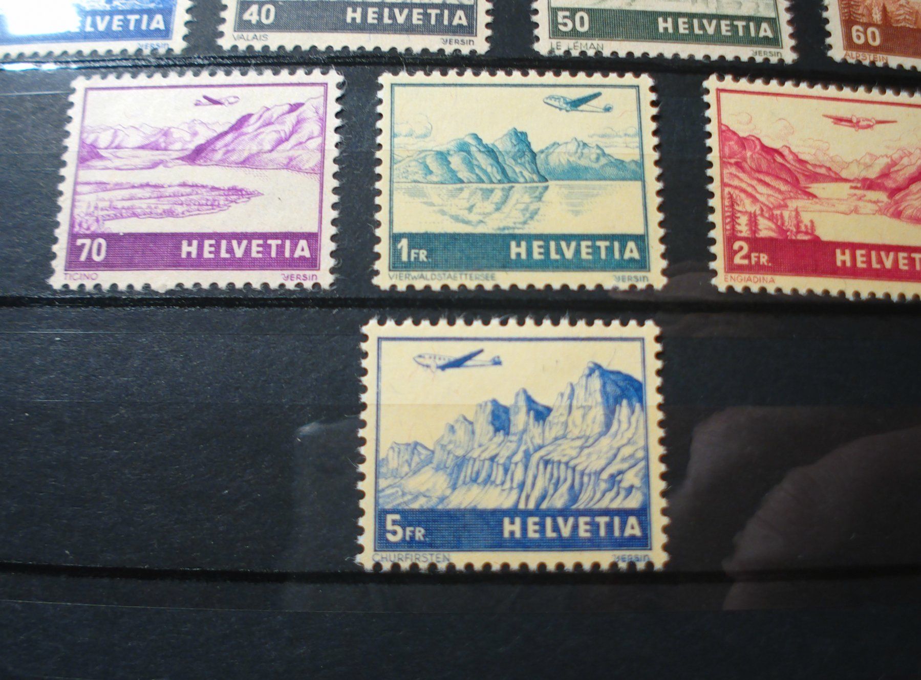 Alle Briefmarken: Satz Flugpostmarken 1941 **, bis 5.- – Gebraucht aus Niederwil AG von morostahu 1