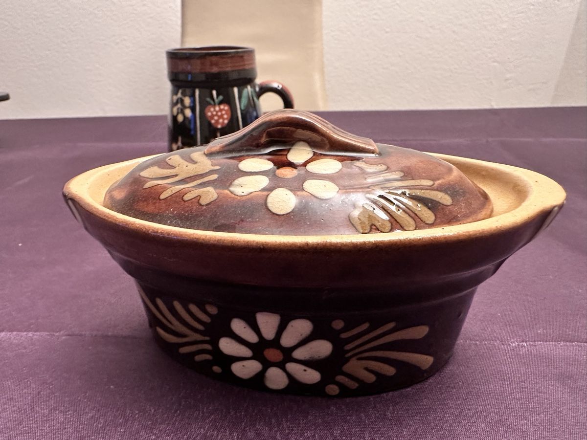 Tutte le decorazioni: Rustikale Keramik Dose mit Deckel, Vintage-Stil! – Usato da Zürich venduto da isa_yzc7