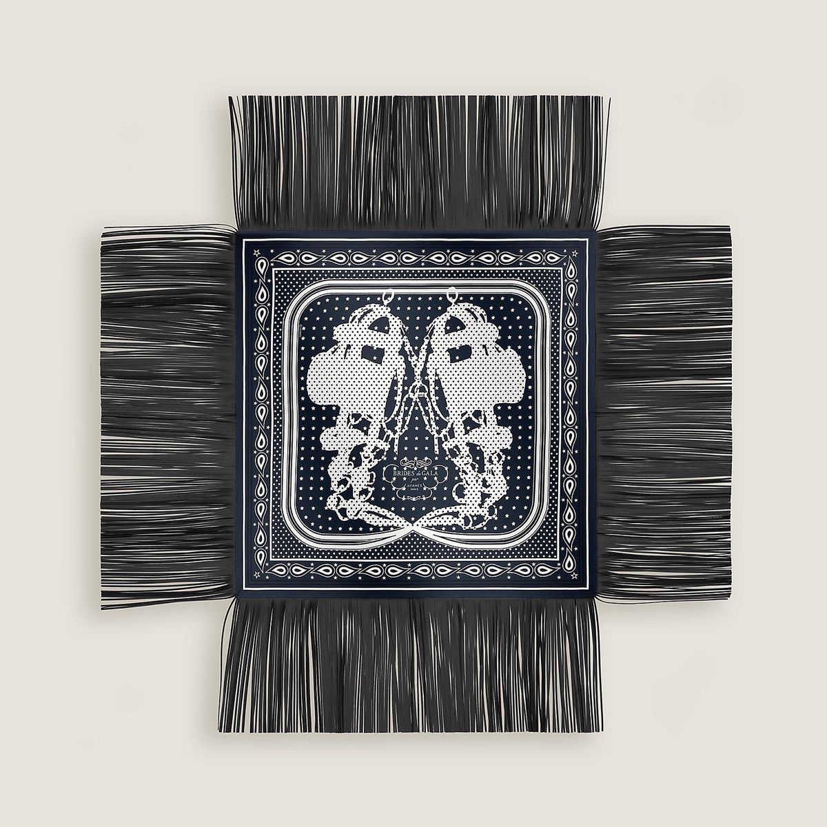 Hermès Foulards, Tücher & Schals: Hermes fringes bandana neu – Neu und originalverpackt aus Kilchberg ZH von cruella 4