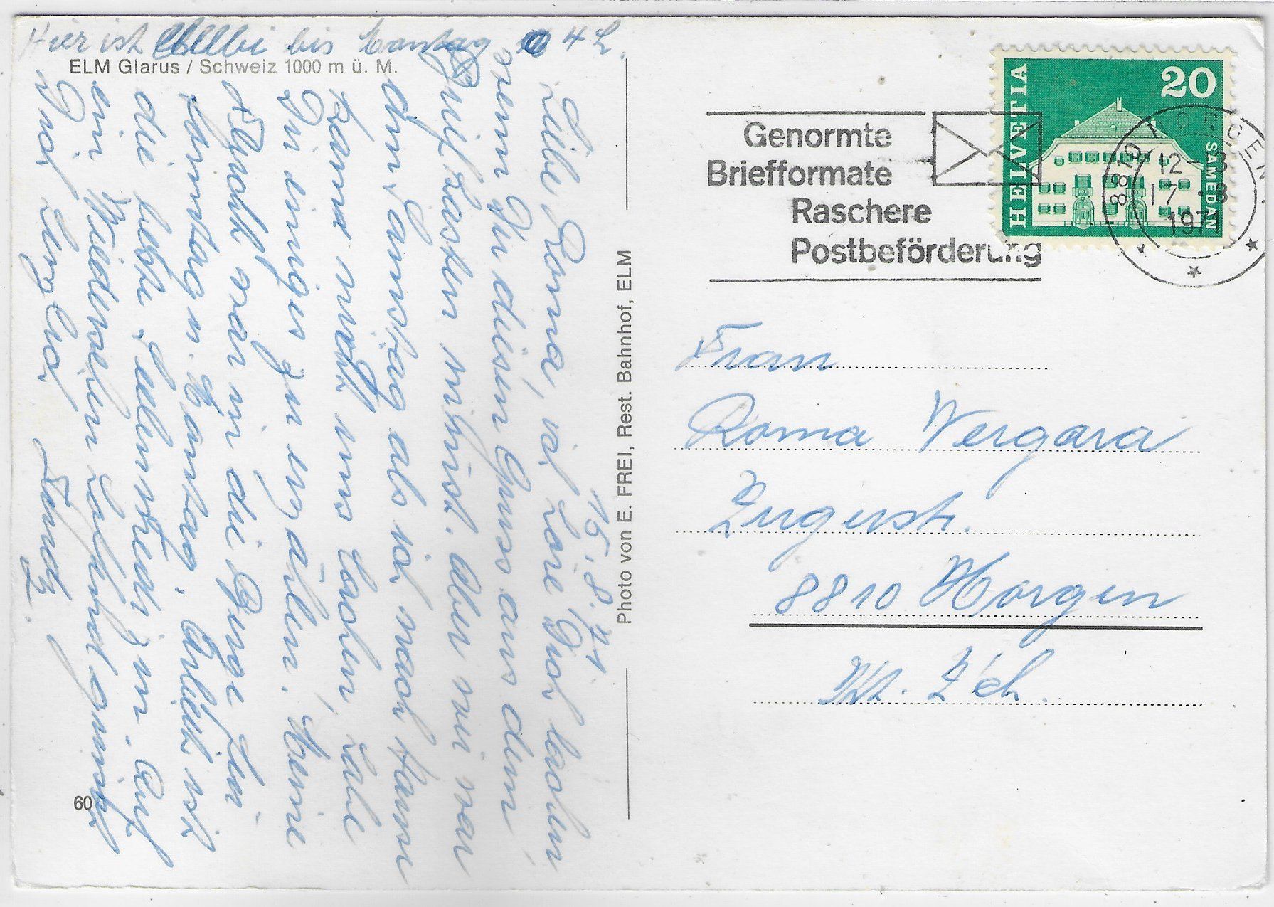 Cartoline postali: Gruss aus Elm GL - Multiview – Usato da Ettingen venduto da Kartenplanet 1