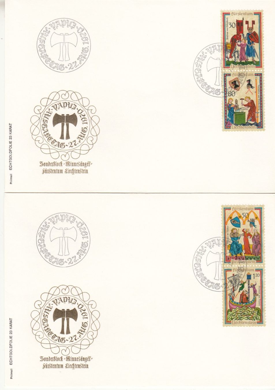 Tutti i francobolli: LBK 466 alle Einzelwerte zusammenhängend FDC – Usato da Bürglen TG venduto da StampGraf 2