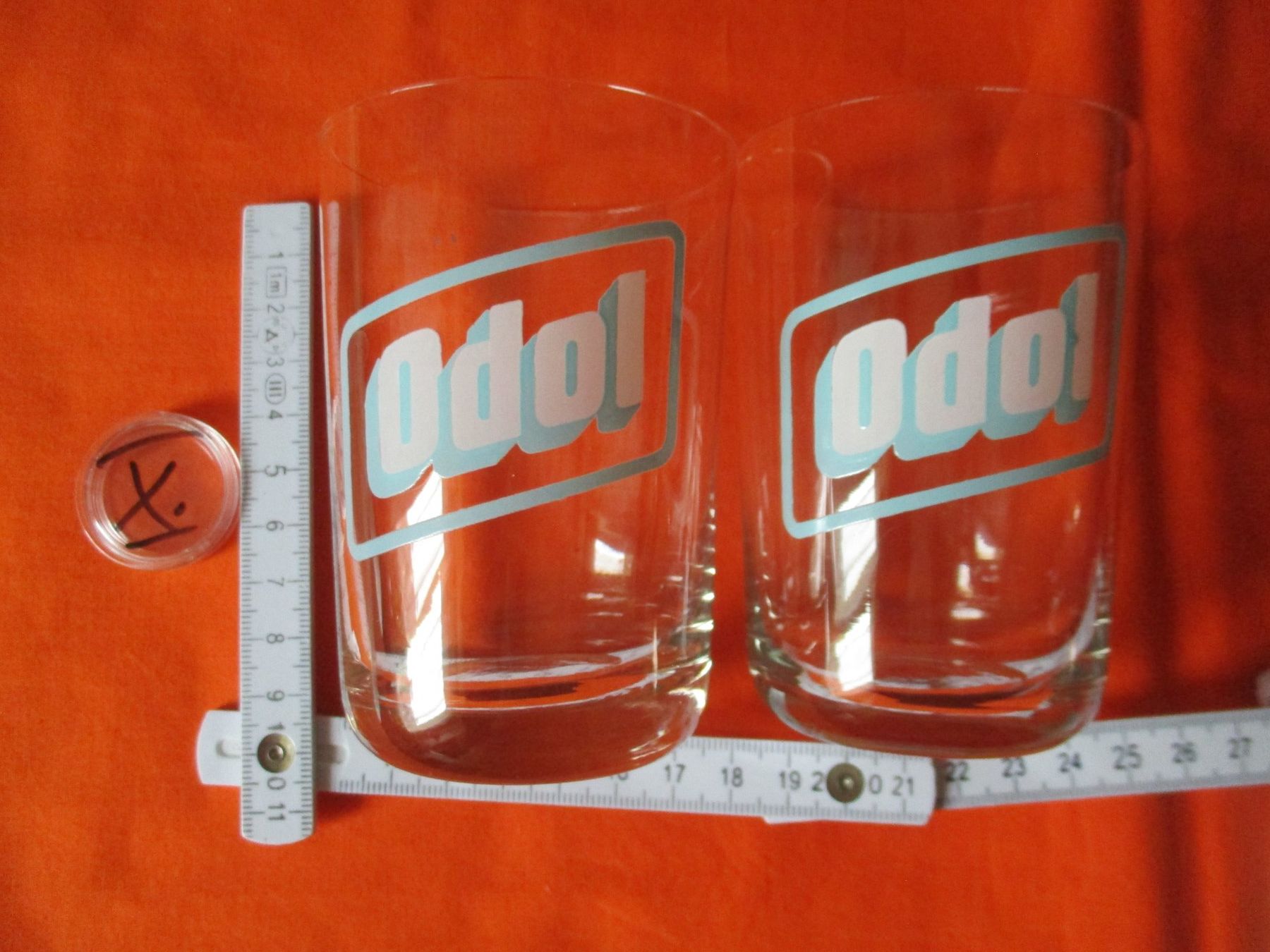 Gläser: 2 x Glas Odol – Gebraucht aus Birsfelden von alles-muss-raus