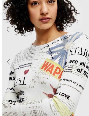 Desigual Kleid mit Zeitungsprint Gr.S Fabrikneu