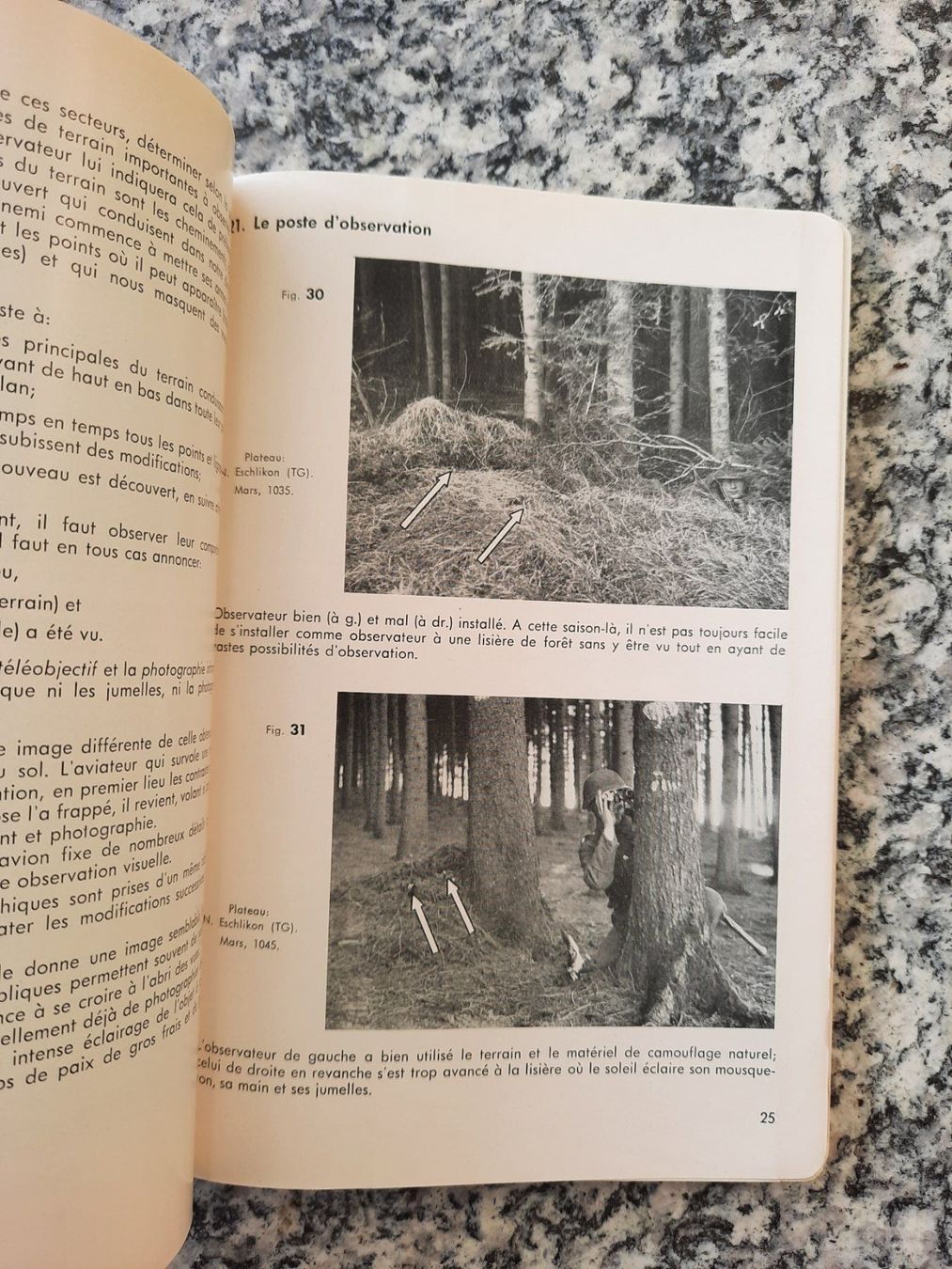 Libri: Observation et camouflage en campagne – Usato da Ruswil venduto da Sammlergeist 2