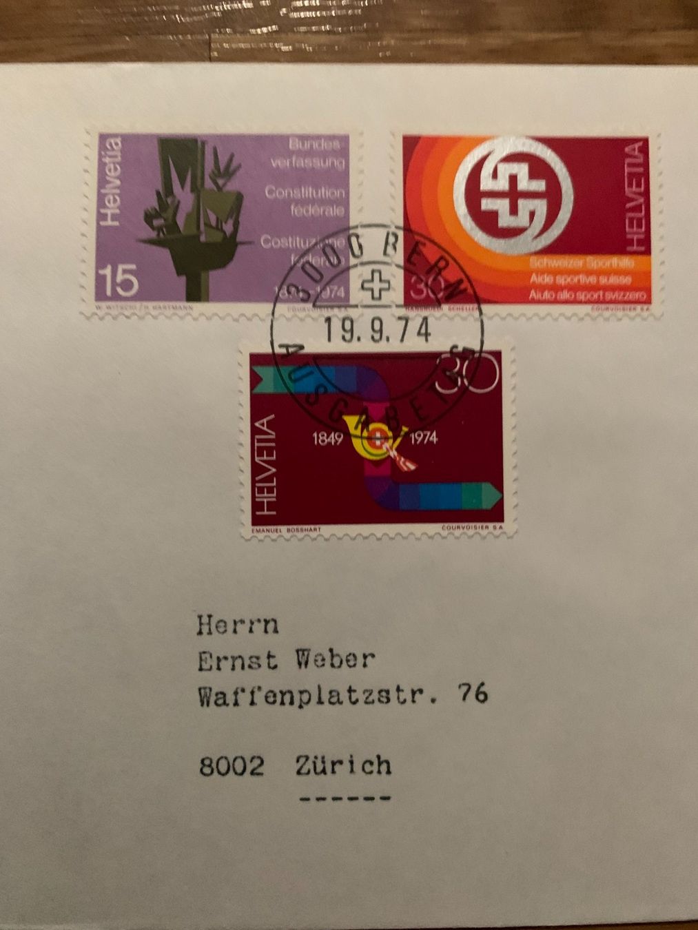 Alle Briefmarken: FDC, Sonderpostmarken 19.9.74 – Neu (gemäss Beschreibung) aus Landquart von interesse63 1