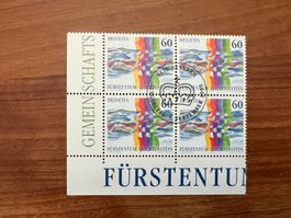 1995 CH Erstag gest.Viererblock mit Tab  (K108)
