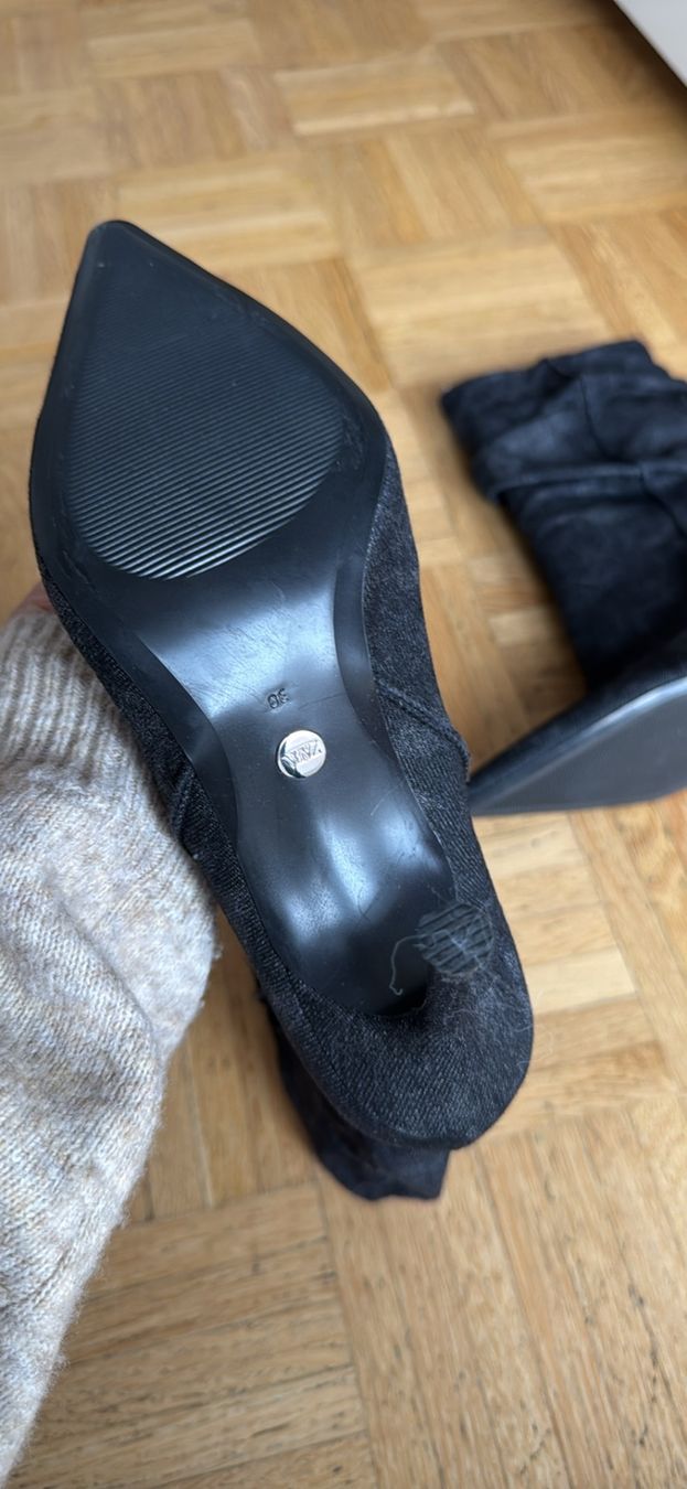 Spot On Chaussures à Talons Paillettes Noires Pour Filles - Tailles 36 à 38 - Style Festif Scintillant