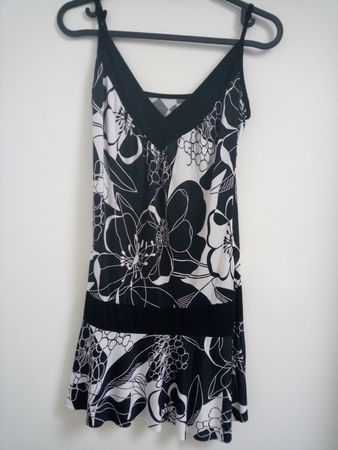Bluse Blumenmuster Schwarz Weis Grösse TU guter Zustand